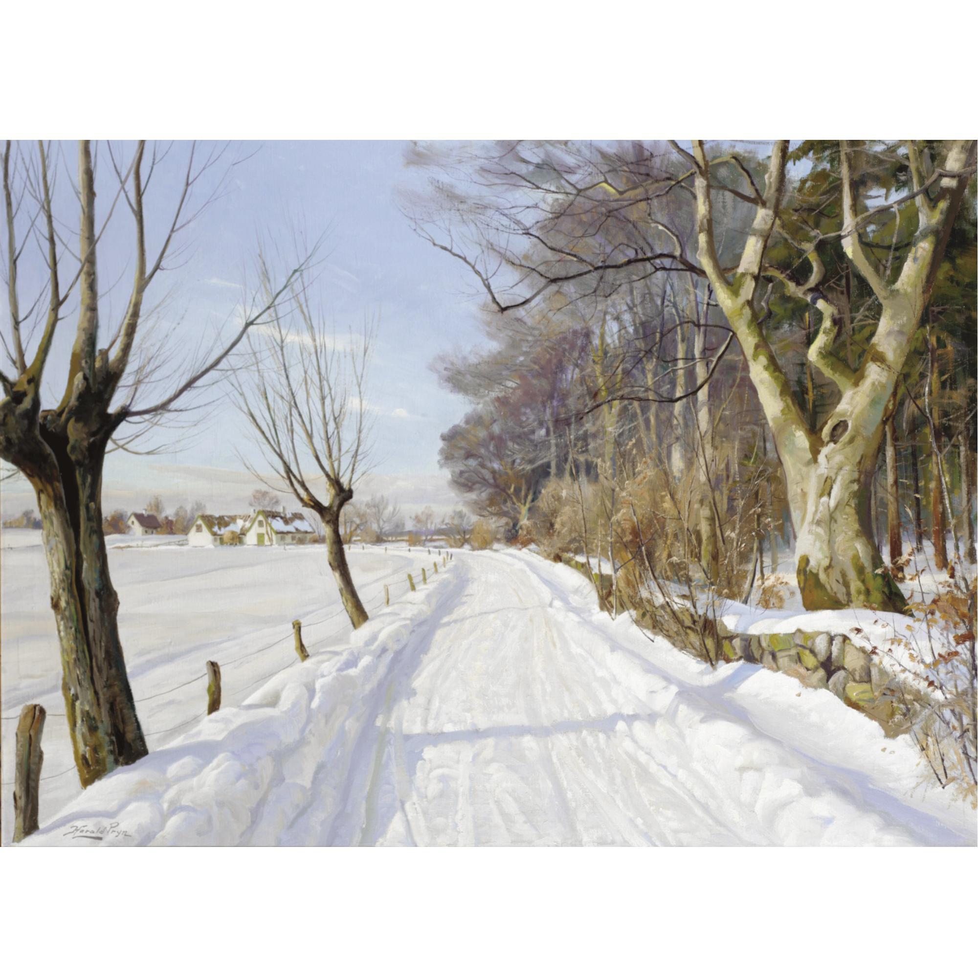 Harald Pryn - Winter Scene, Bright Sunlight