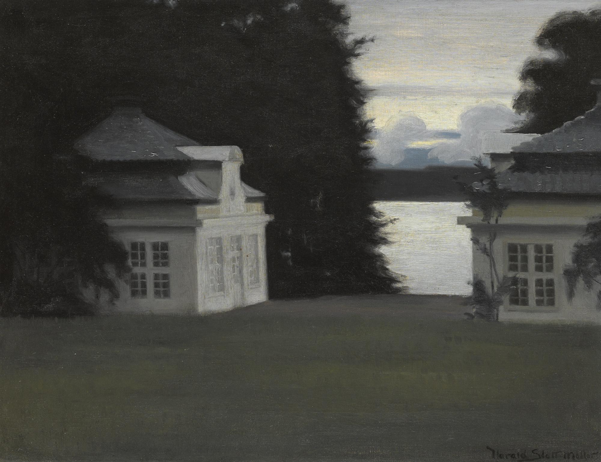 Harald Slott-Möller - Danish the Eremitage Pavilions In The Royal Gardens At Fredensborg