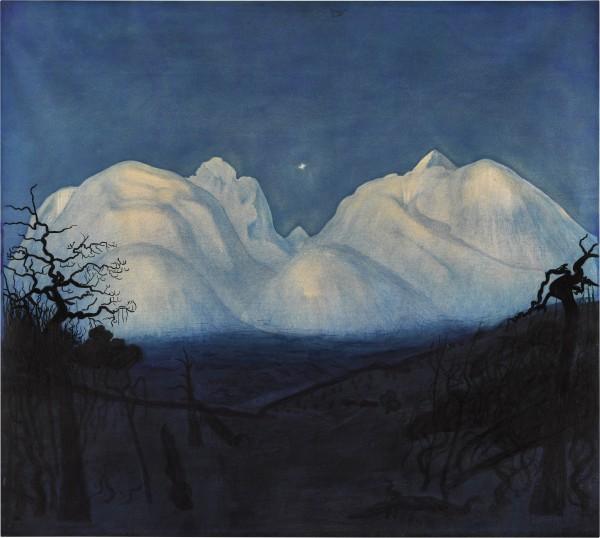 Harald Sohlberg - Winter Night in the Mountains