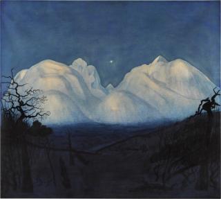 Harald Sohlberg - Winter Night in the Mountains