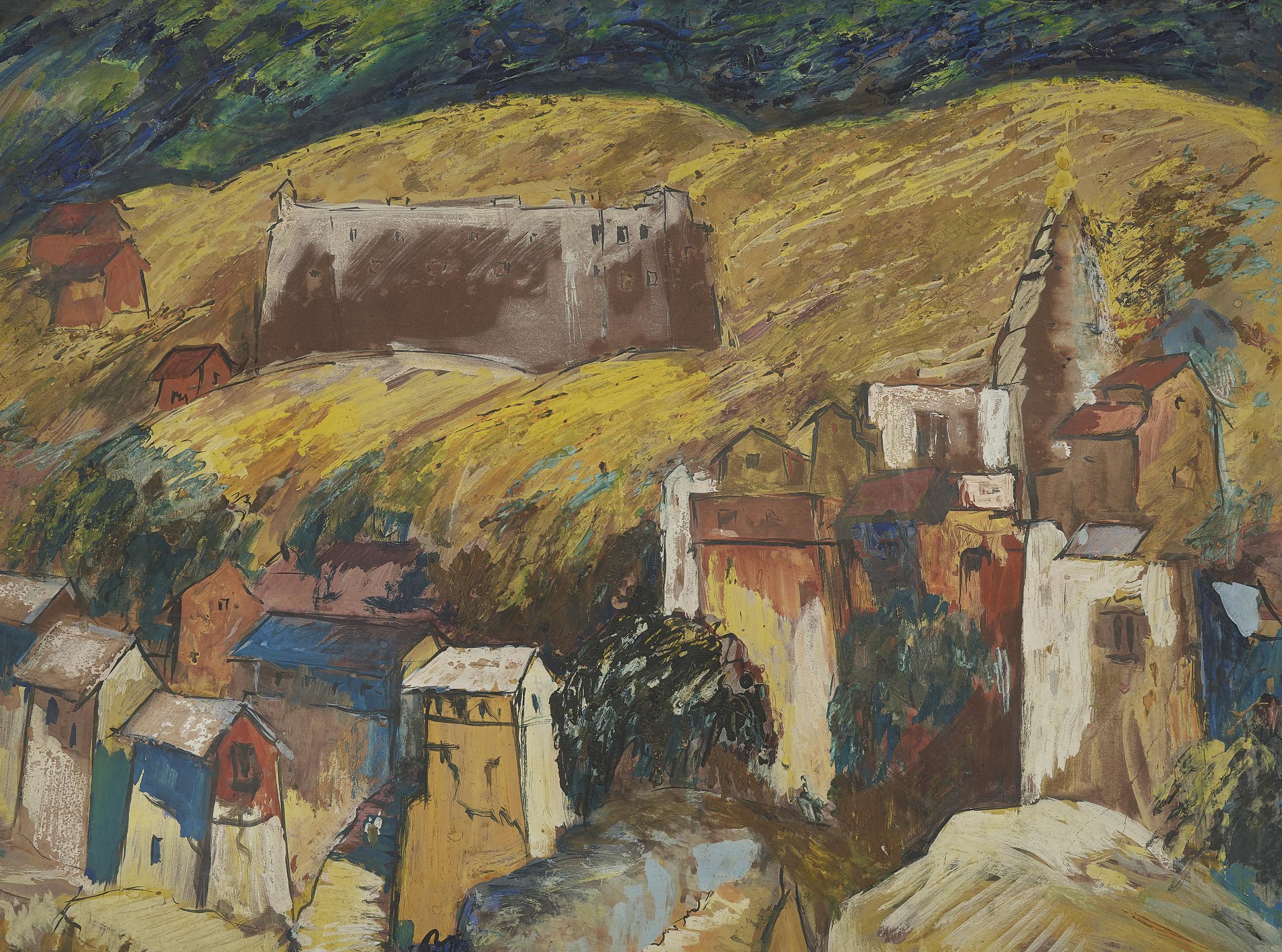 Hari Ambadas Gade - Untitled (Houses in Kashmir)