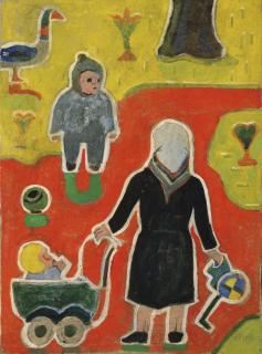 Harm Kamerlingh Onnes - A mother and her children in the park