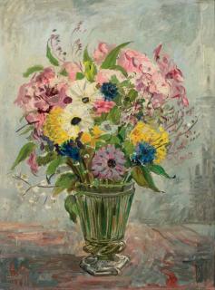 Harm Kamerlingh Onnes - A summer bouquet in a glass vase