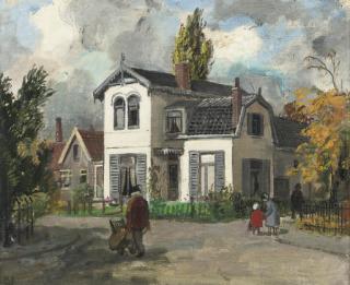 Harm Kamerlingh Onnes - A white house in Oegstgeest
