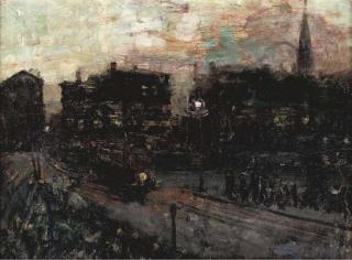 Harm Kamerlingh Onnes - Stad bij avond