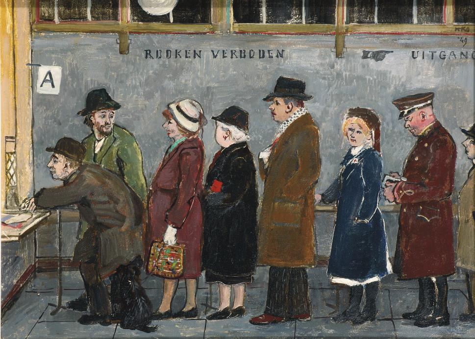 Harm Kamerlingh Onnes - Wachten voor het loket