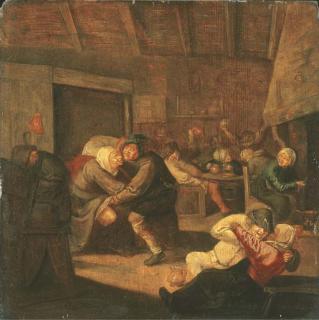 Harmen-Fransz Hals - L\'intérieur d\'une taverne