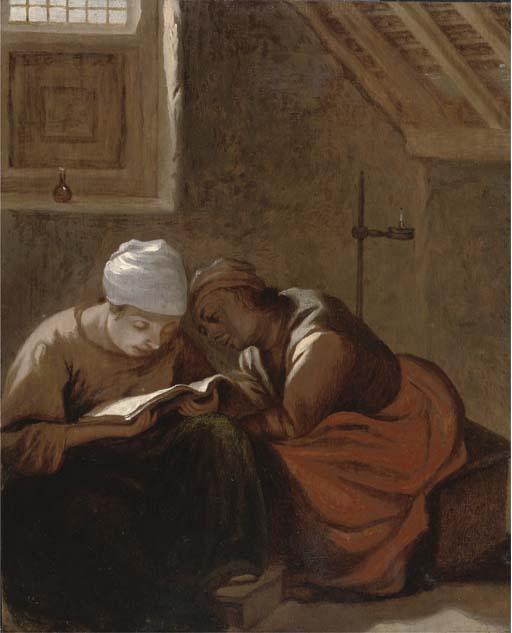 Harmen Fransz. Hals - Two women reading in an interior