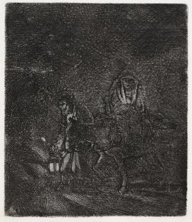 Harmensz. Rembrandt van Rijn - Die Flucht nach Ägypten - ein Nachtstück