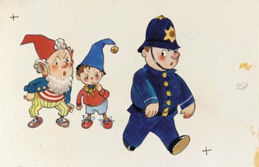 Harmsen van der Beek - Mr Plod walking away from Noddy and Big-Ears