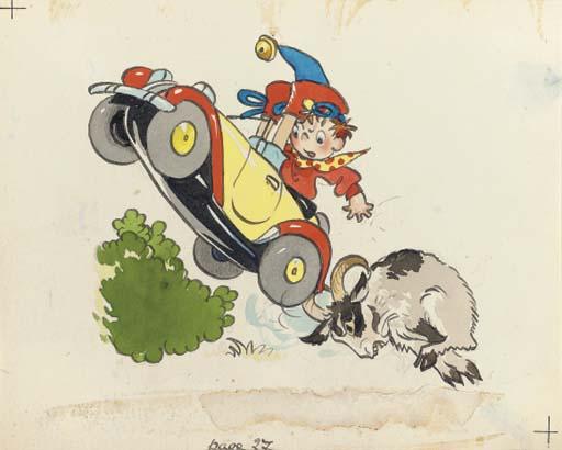 Harmsen van der Beek - Noddy\'s car being butted by a goat