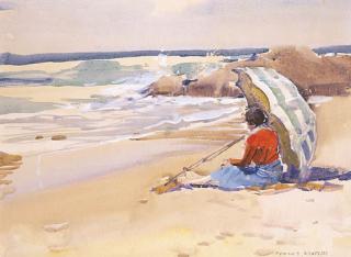 Harold Brocklebank Herbert - The Beach Umbrella