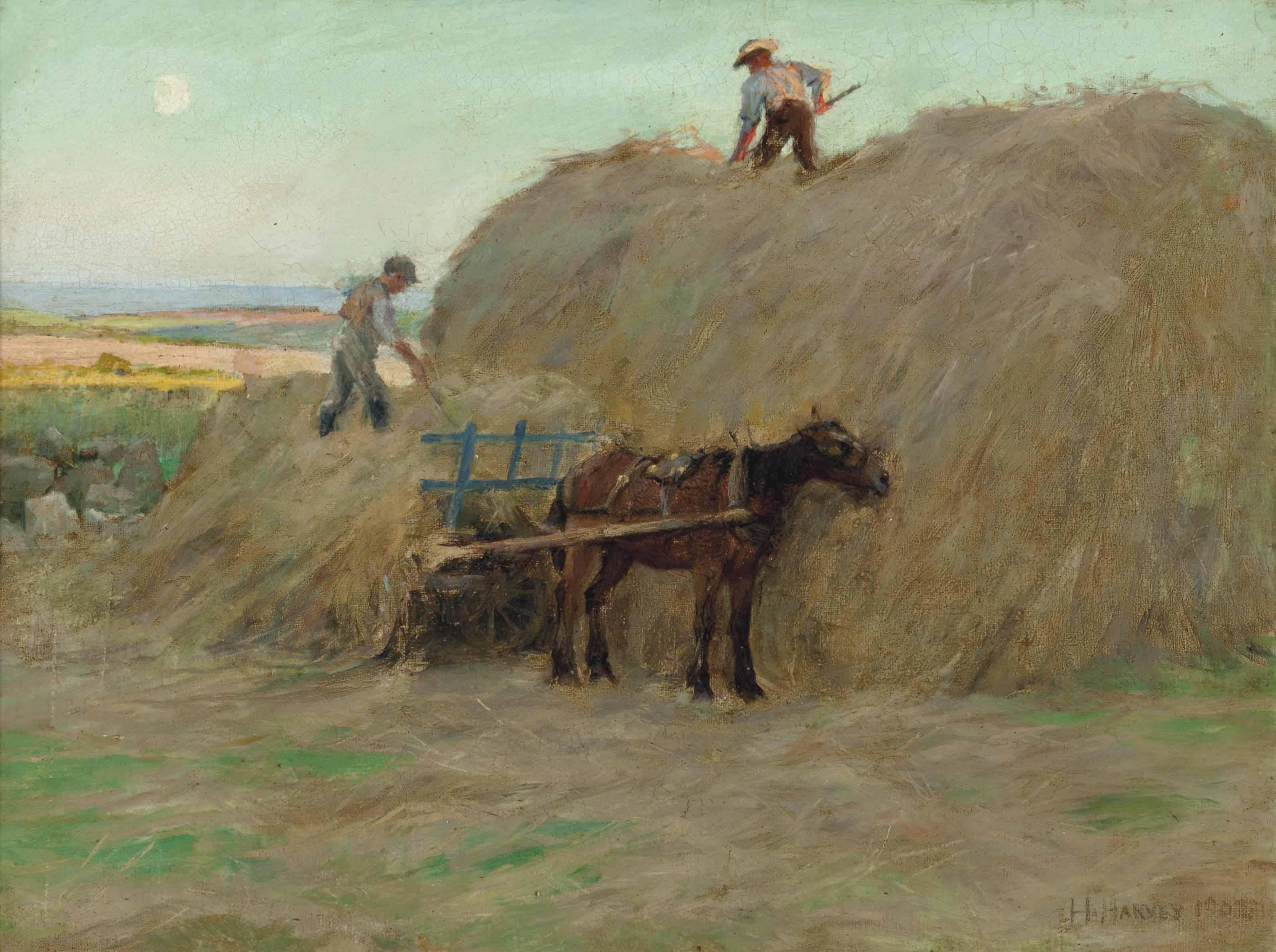 Harold C. Harvey - Building a hayrick