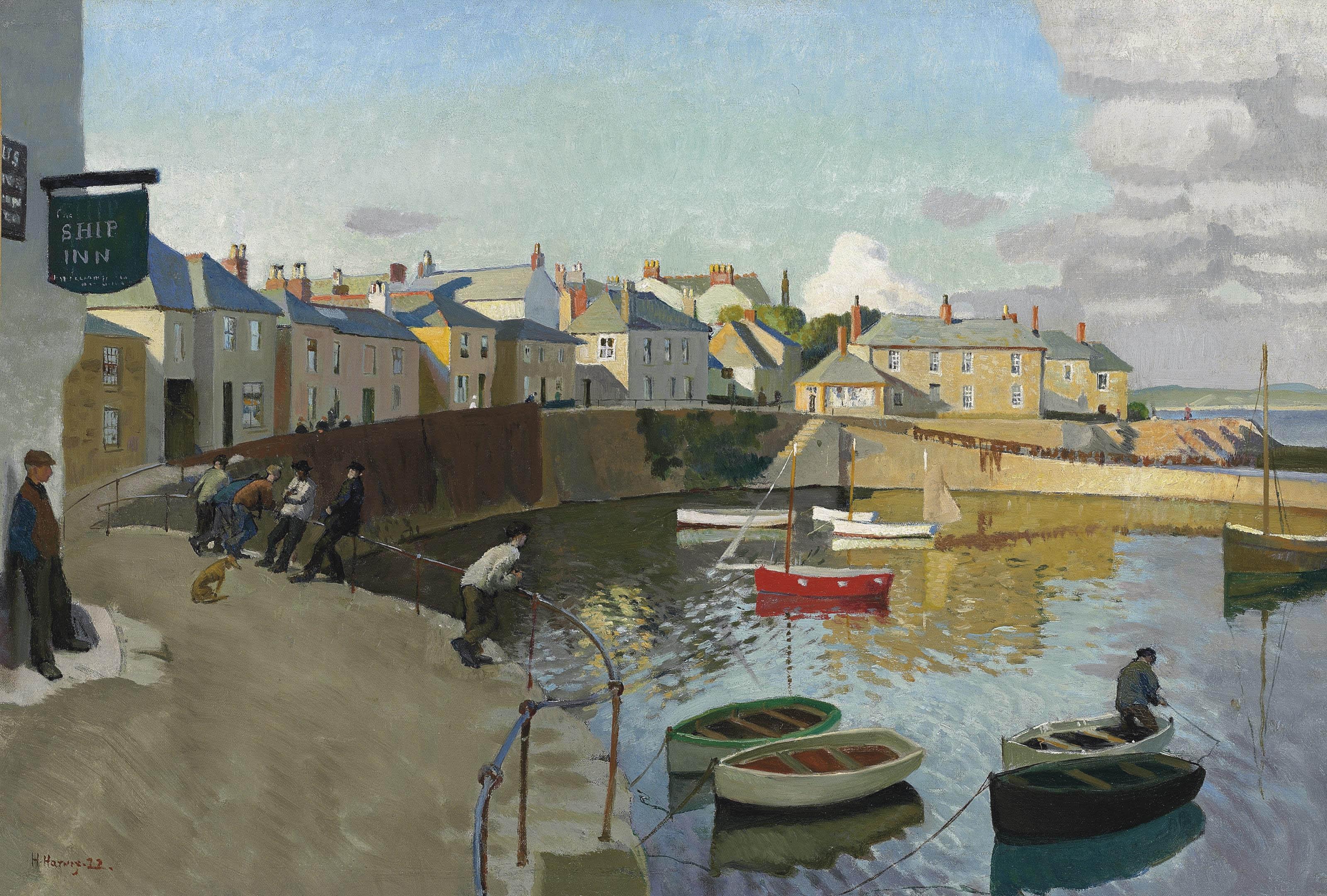 Harold C. Harvey - Mousehole Harbour, Cornwall