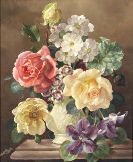 Harold Clayton - Still life of flowers