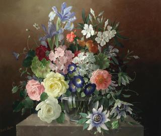 Harold Clayton - Still life of summer flowers