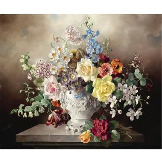 Harold Clayton - Still Life With Flowers In A White Pot