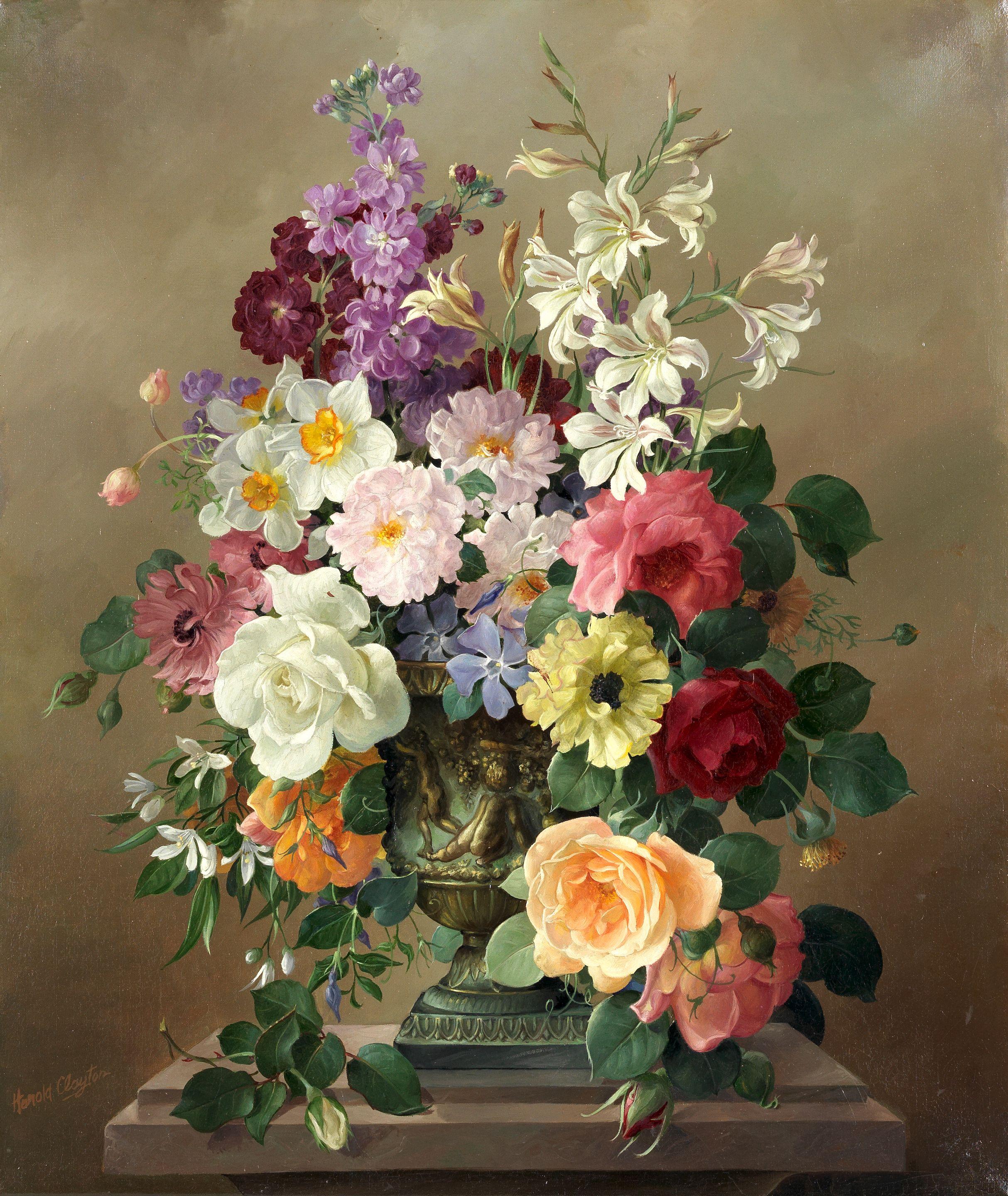 Harold Clayton - Still Life With Summer Flowers
