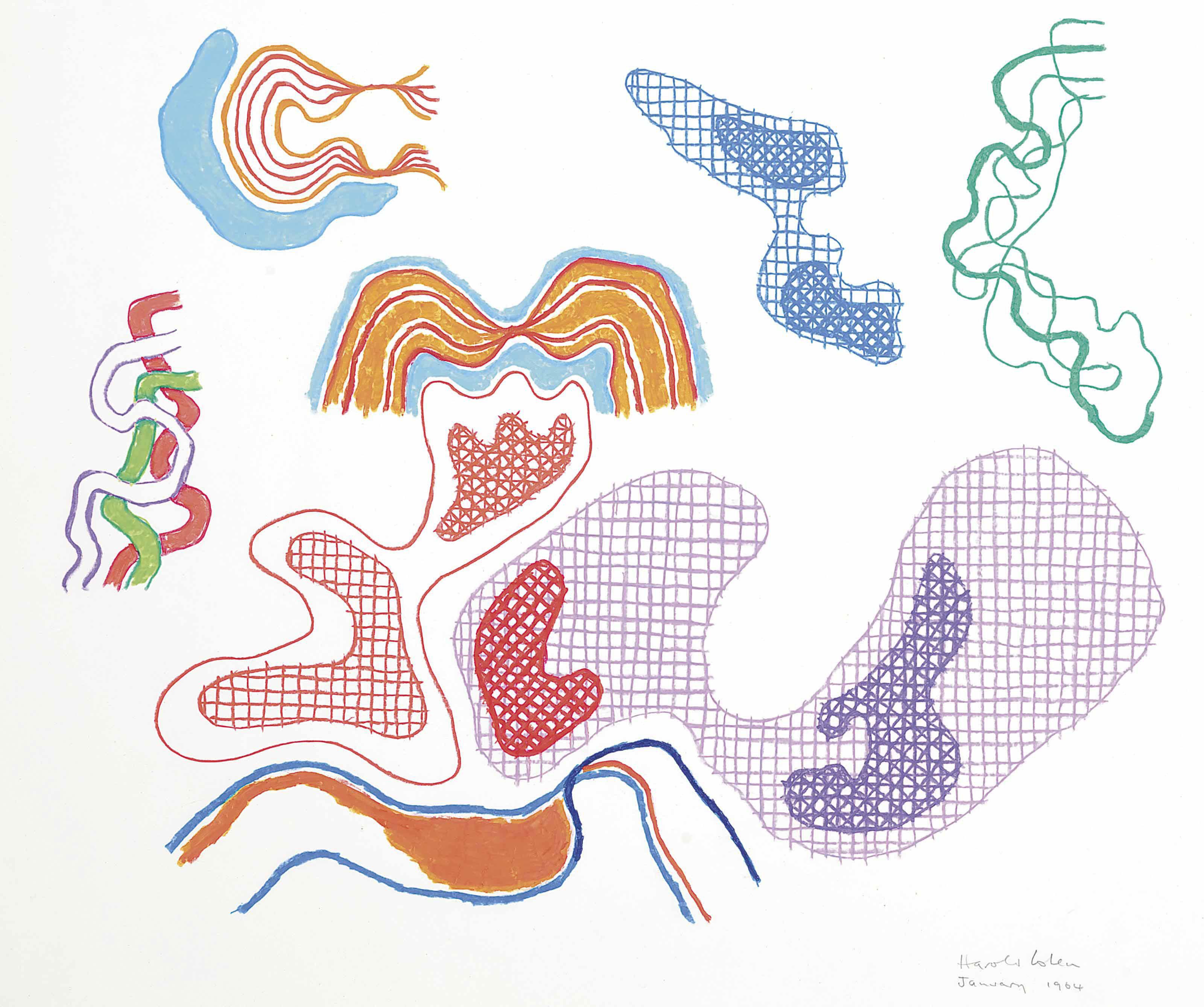 Harold Cohen - January 1964; and Untitled 1964