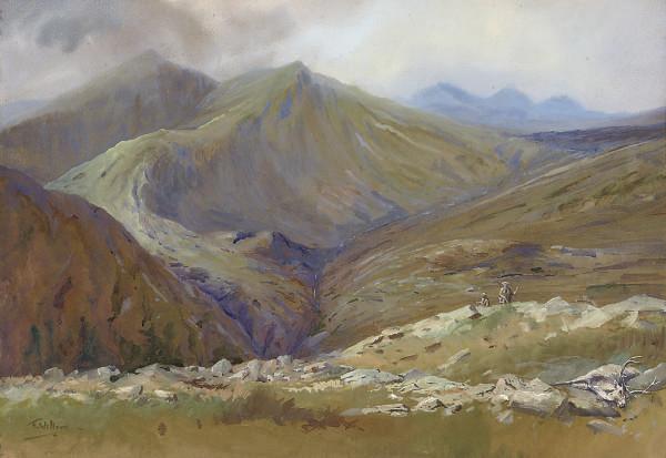 Harold Frank Wallace - Stalking in the hills of Scotland