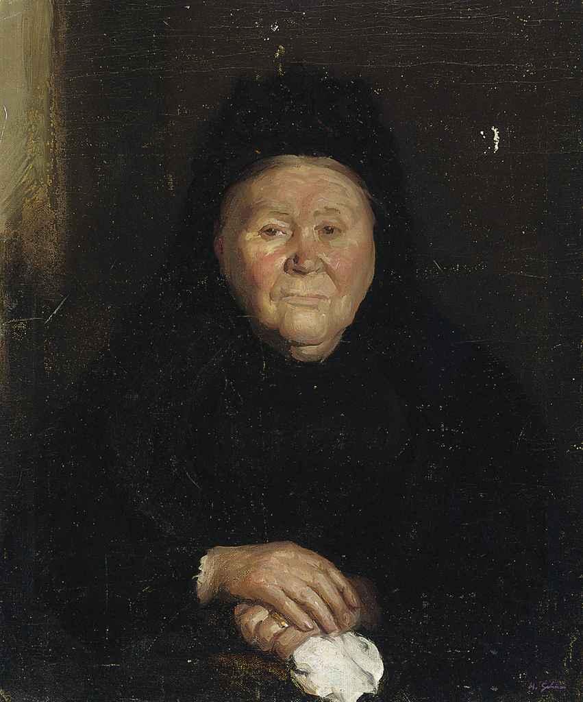 Harold Gilman - Portrait of a Woman in Black