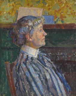 Harold Gilman - The Striped Blouse (Portrait Of Irene Battiscombe, The Artist\'S Sister)