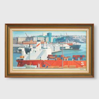 Harold Greenhill - Container Vessel in Walsh Bay, 1986