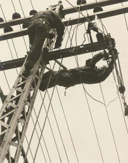 Harold Haliday Costain - High tension No.1, Installing Aerial