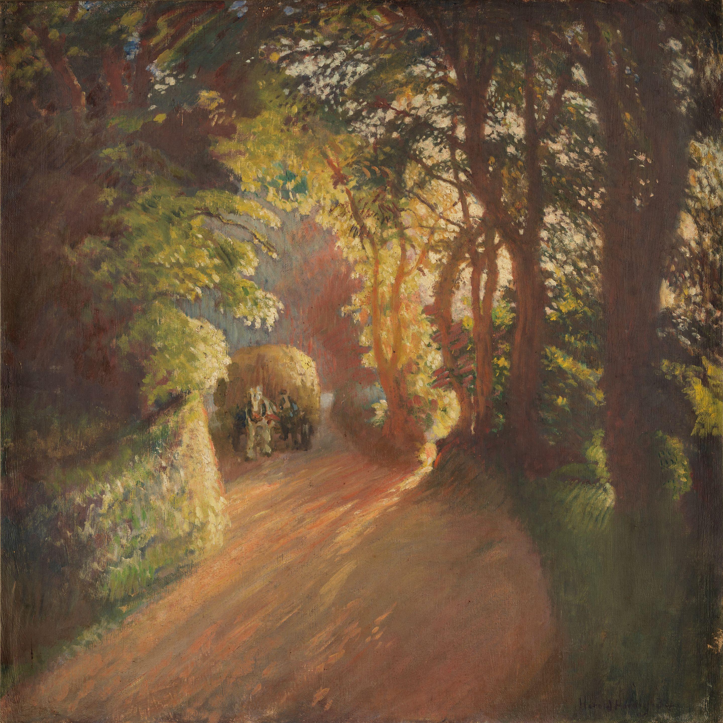 Harold Harvey - A Haywain near Lamorna