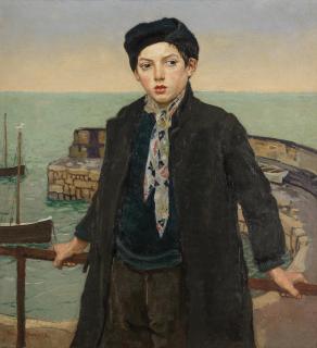 Harold Harvey - Boy at the Harbour, Mousehole