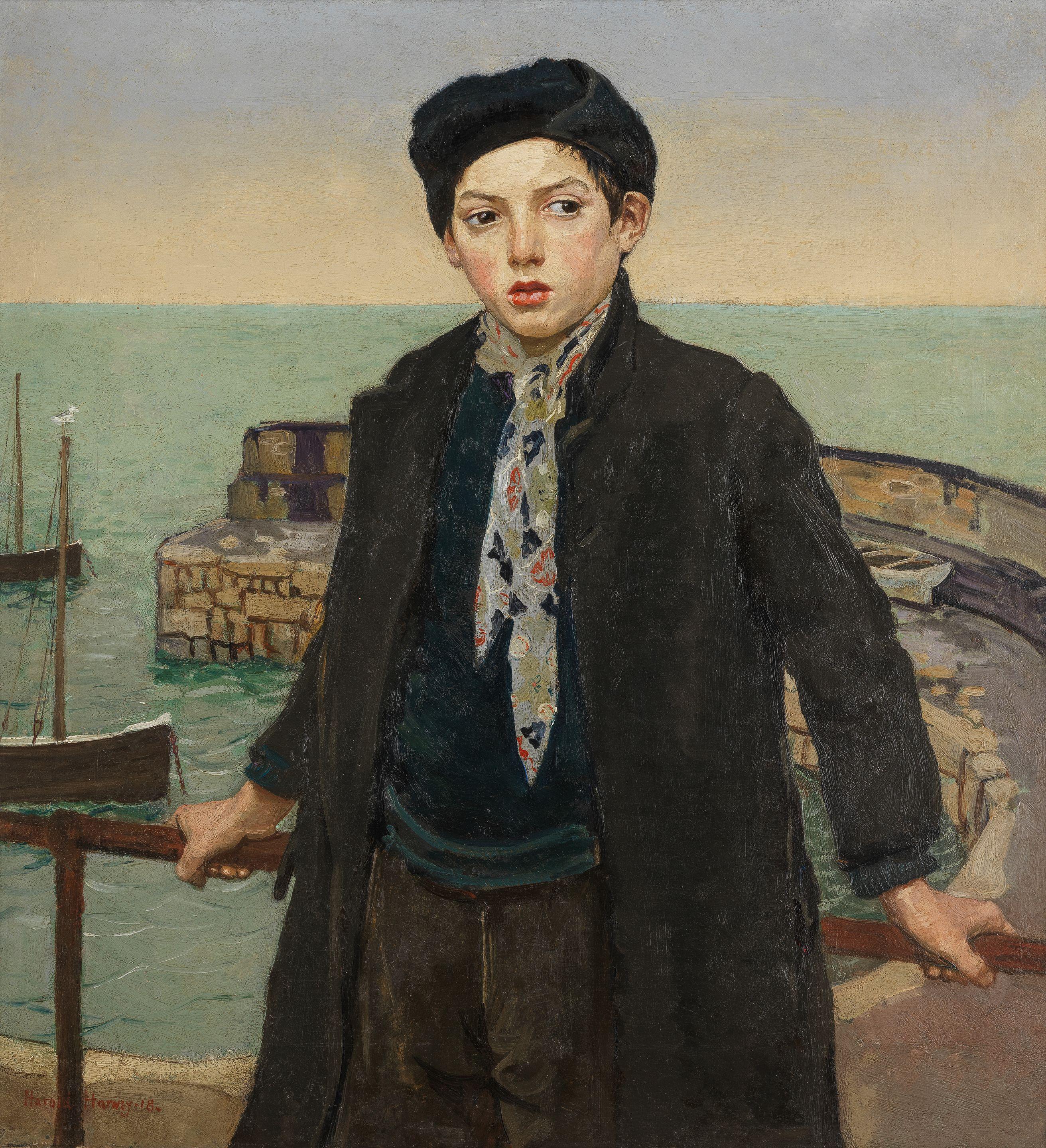 Harold Harvey - Boy at the Harbour, Mousehole