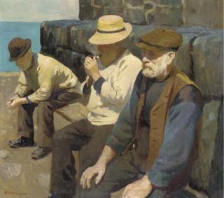 Harold Harvey - Three Fishermen