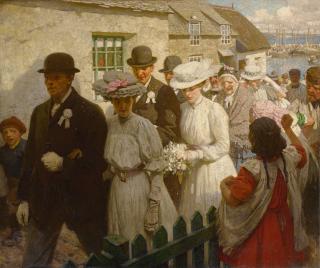Harold Knight  R.A. R.O.I.  R.P. - A Village Wedding