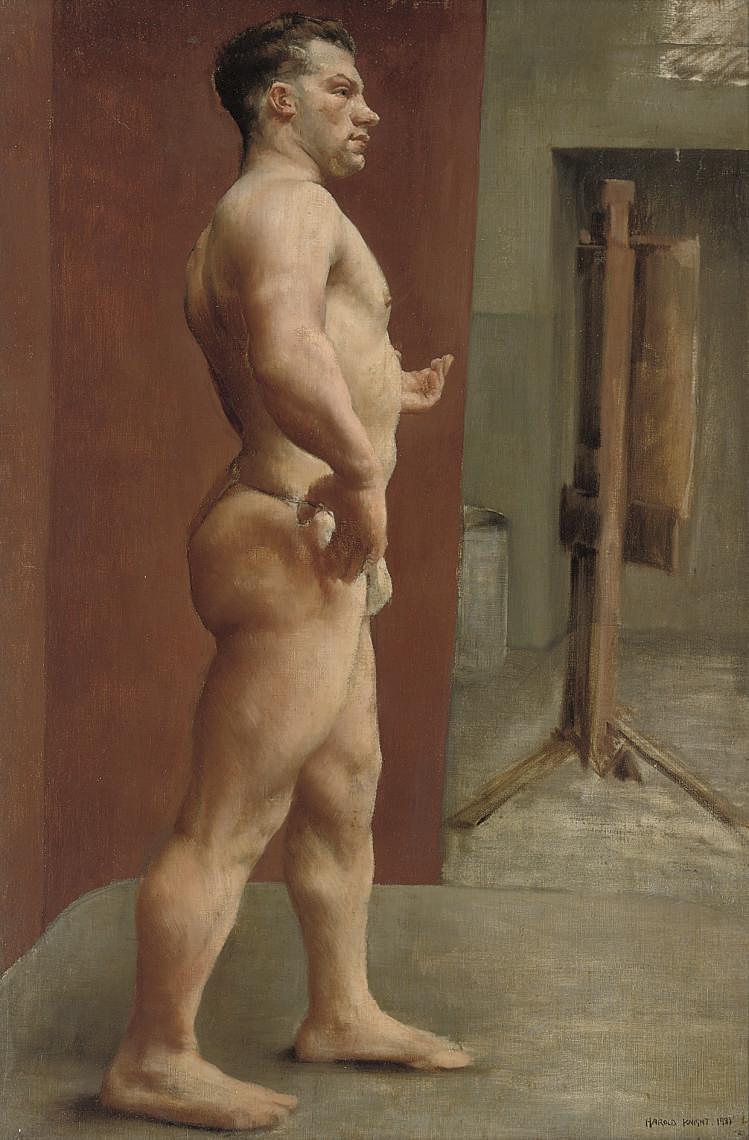 Harold Knight, R.A., R.O.I., R.P. - Standing male nude