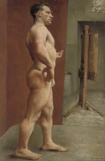 Harold Knight, R.A., R.O.I., R.P. - Standing male nude