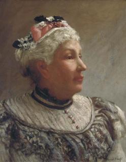 Harold Knight, R.A. - Portrait of Mrs Johnson