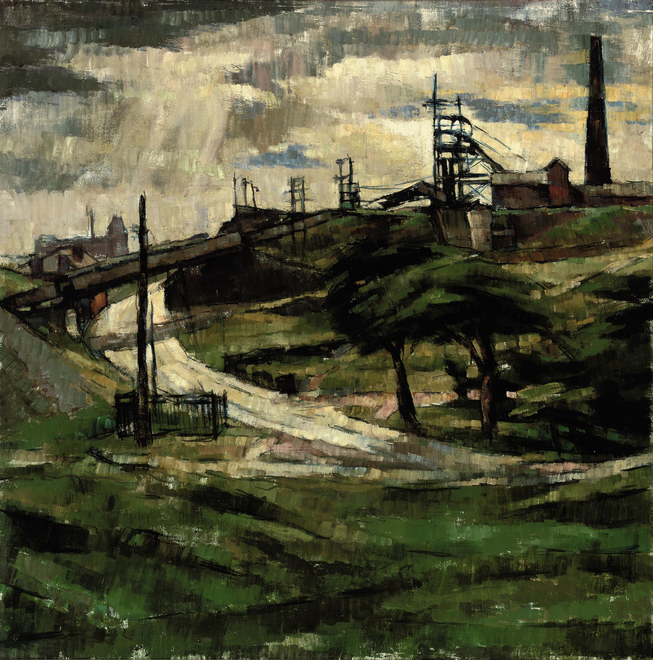 Harold Riley - Landscape with power stations
