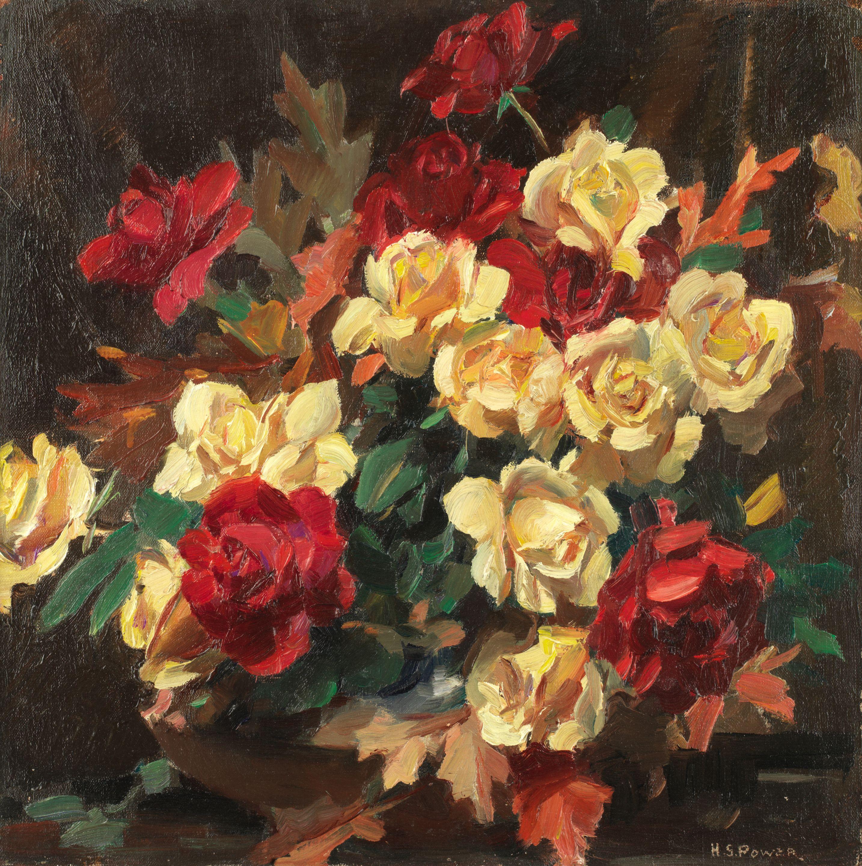 Harold Septimus Power - A bowl of roses