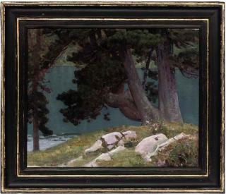 Harold Speed, R.P. - Fir trees by Engstlensee, Switzerland