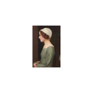 Harold Speed - Portrait Of A Young Girl In A Blue Dress