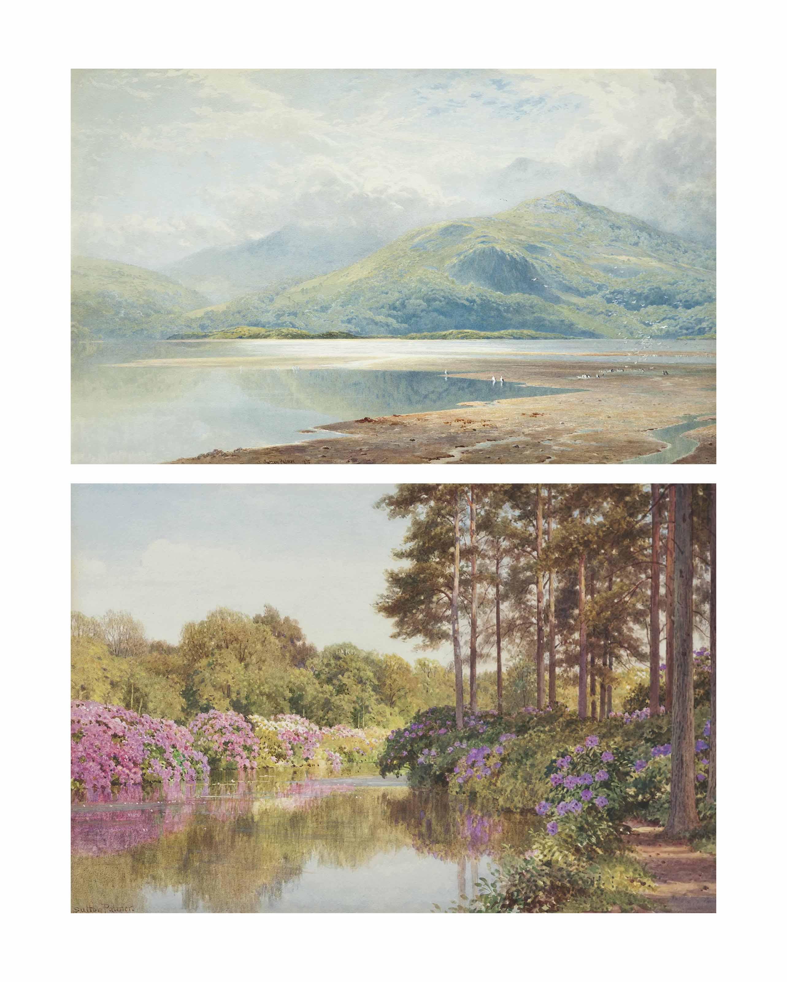 Harold Sutton Palmer, R.B.A.. R.I. - Cader Idris, North Wales, early morning; and Rhododendrons in bloom