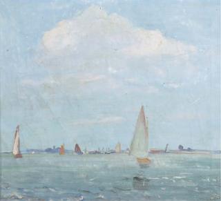 Harrie Kuijten - Boats on a lake in Friesland