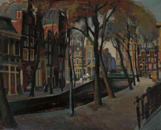 Harrie Kuyten - Blauwburgwal nazomer