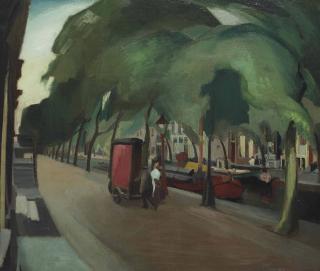 Harrie Kuyten - Gracht met orgel, Amsterdam