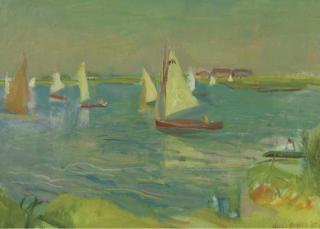 Harrie Kuyten - Sailing boats on a lake..