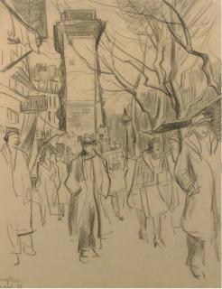 Harrie Kuyten - Street scene in Paris