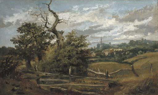 Harriet Gouldsmith - A view of Hampstead Heath looking towards Cannon Place