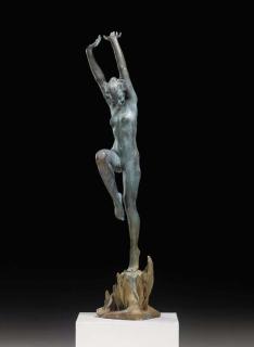 Harriet Whitney Frishmuth - \'Joy of the Waters,\' A Bronze Figure