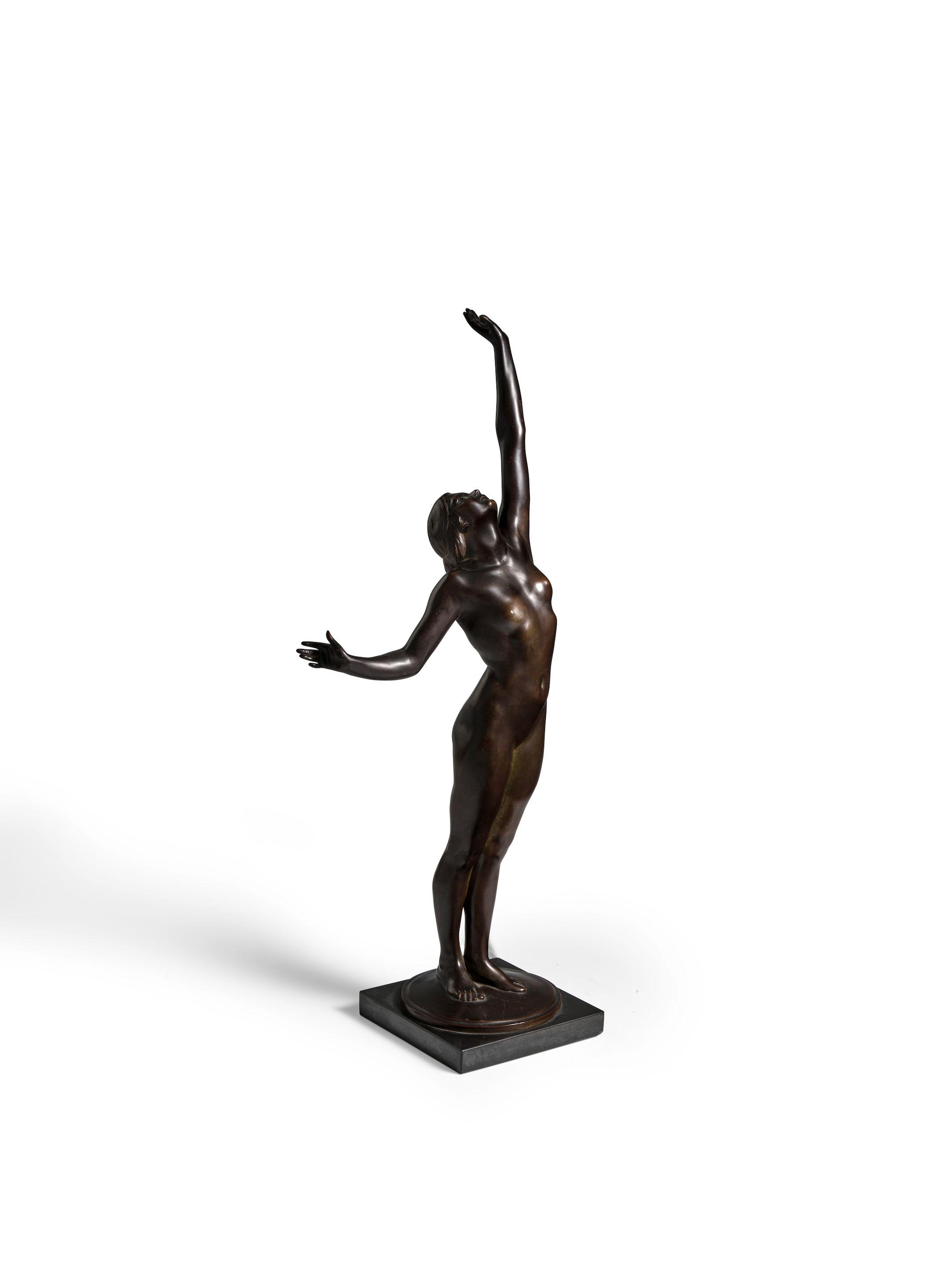Harriet Whitney Frishmuth - The Star 19 1/4 in. (48.9 cm.) high, on a 3/4 in. (1.9 cm.) high black marble base