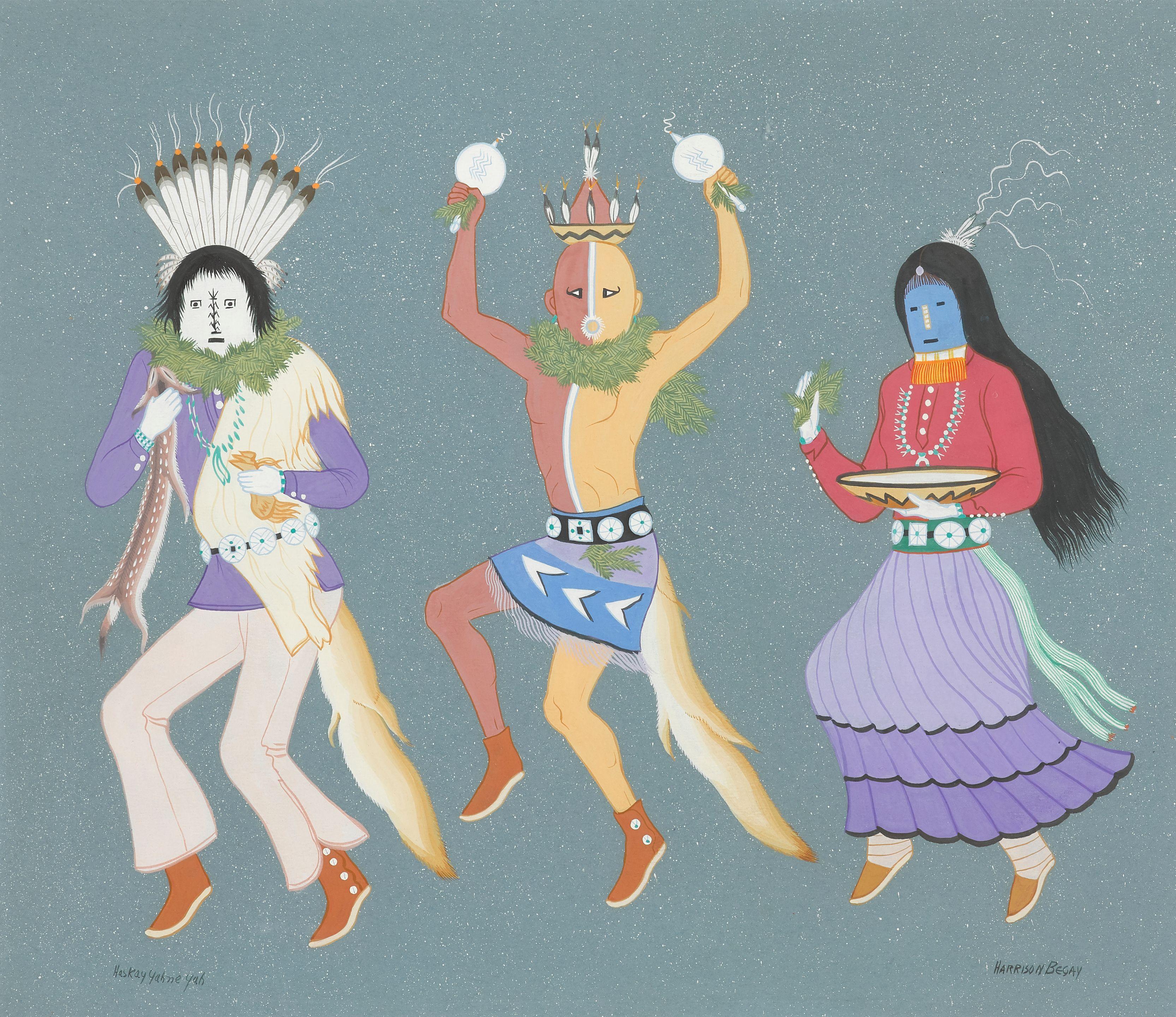 Harrison Begay - A Harrison Begay (Haskay Yahne Yah) Painting